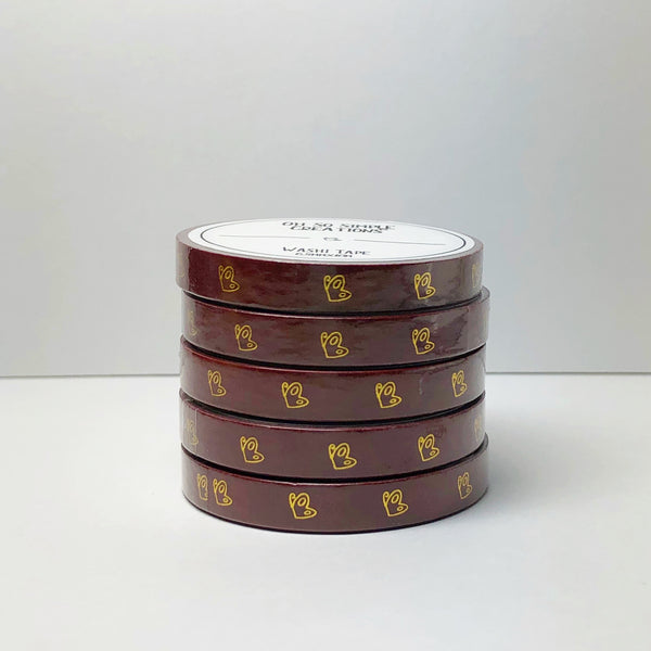 Burgundy Butterfly Washi Tape With Gold Foil
