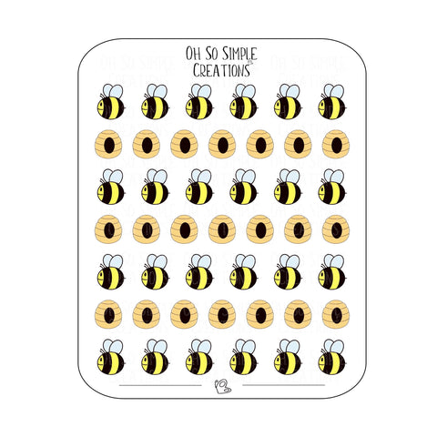 Mini Bumblebee Sticker Sheet