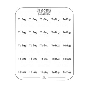 To Buy Text Sticker Sheet
