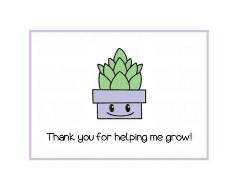 Helping Me Grow Mini Greeting Card