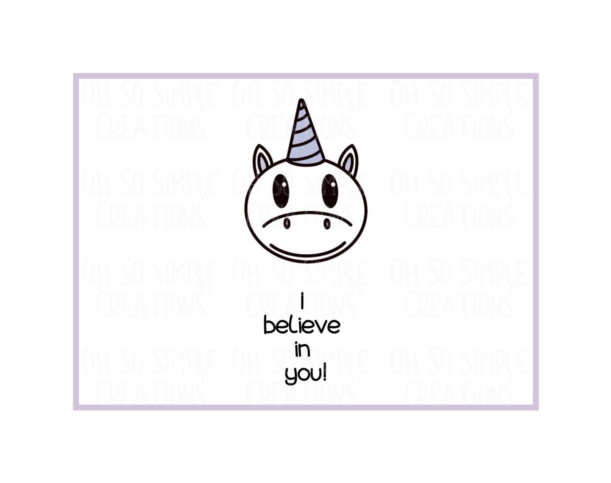 I Believe In You (Purple) Mini Greeting Card