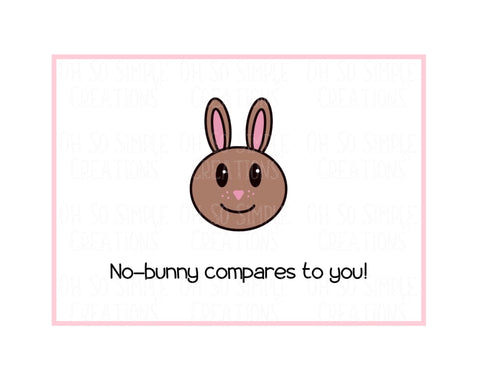 No-Bunny Compares To You (Brown Bunny) Mini Greeting Card
