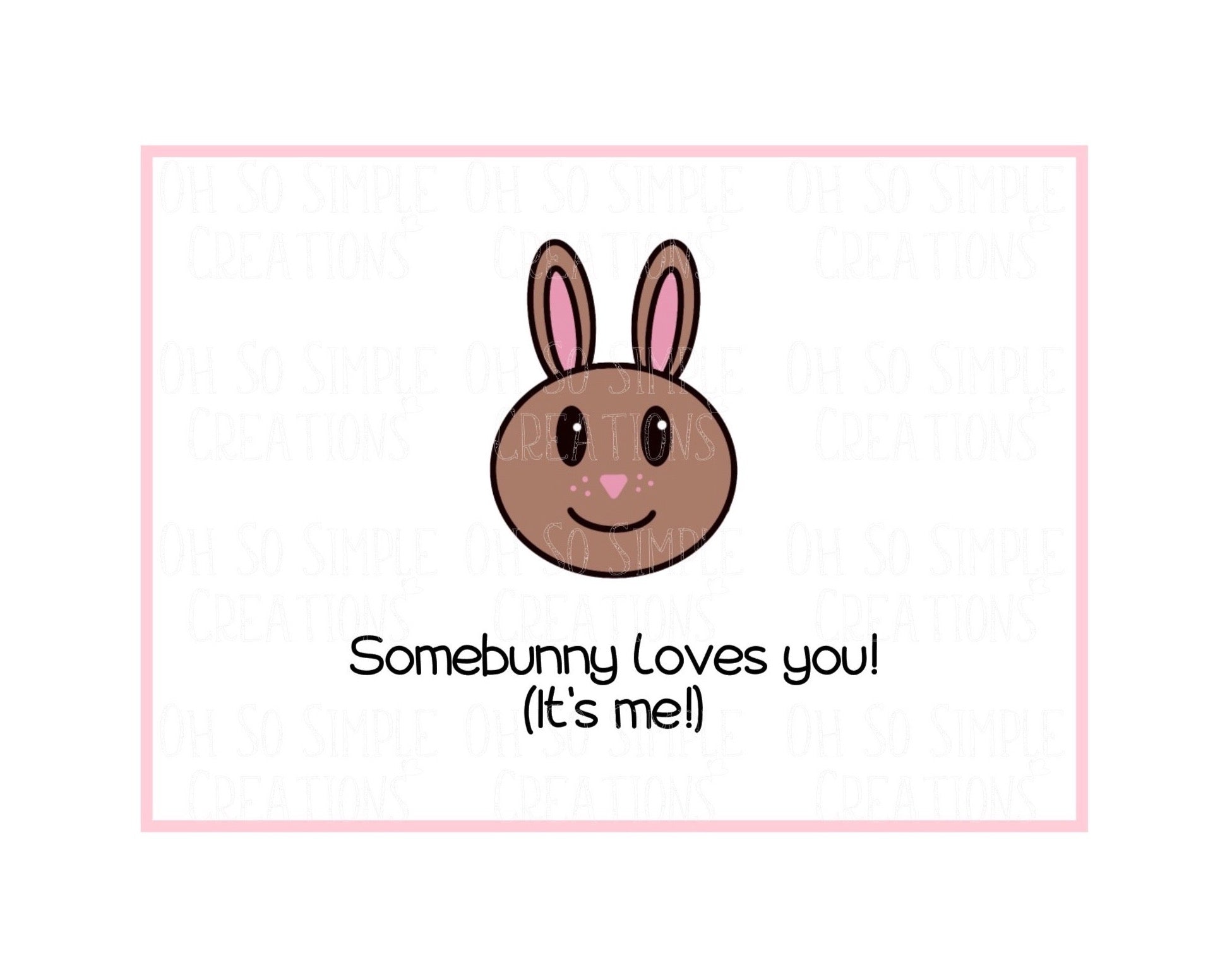 Somebunny Loves You (Brown Bunny) Mini Greeting Card