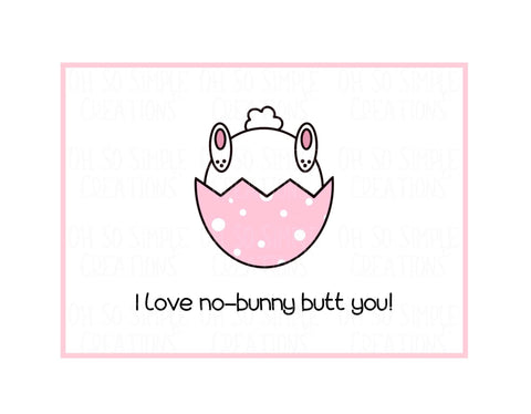 No-Bunny Butt You (Pink) Mini Greeting Card