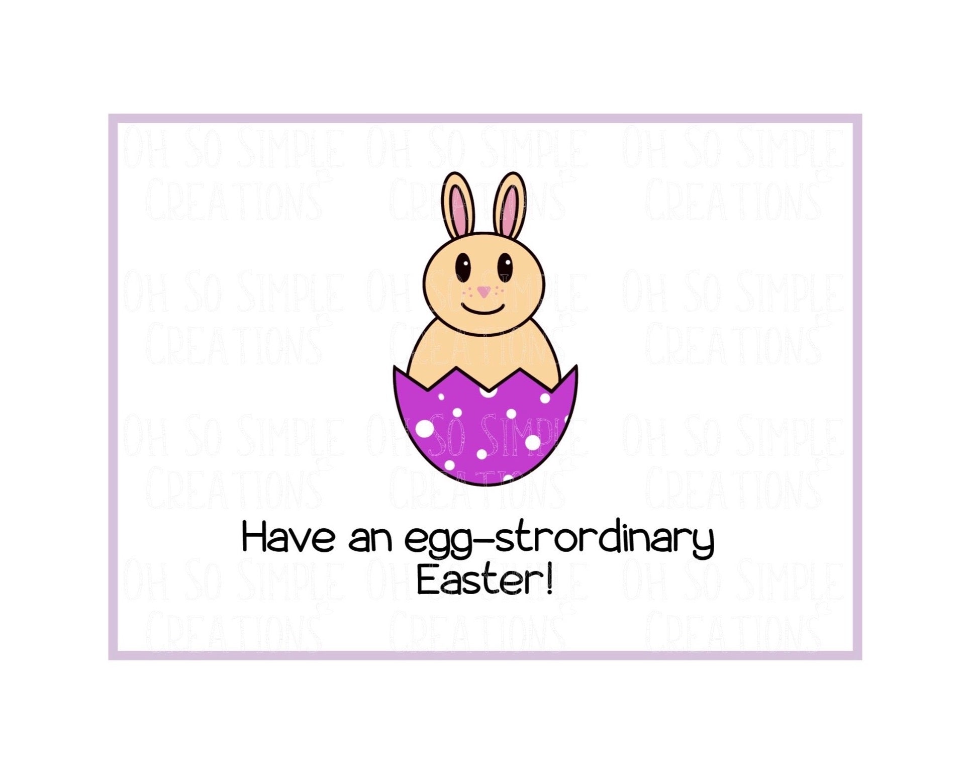 Have An Egg-Strordinary Easter (Purple) Mini Greeting Card