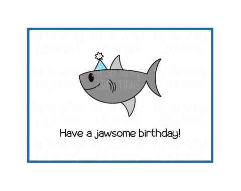 Jawsome Birthday Mini Greeting Card
