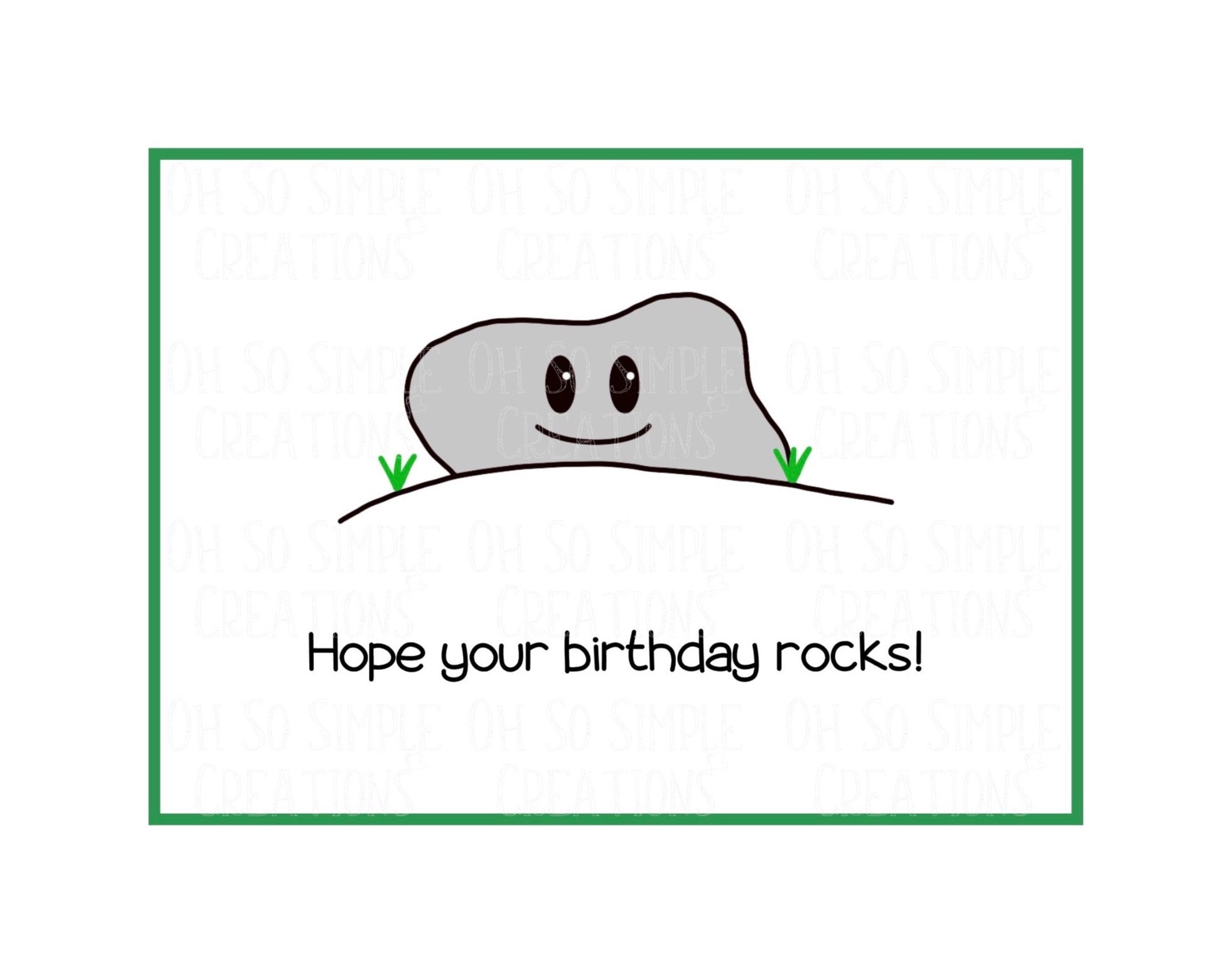 Hope Your Birthday Rocks Mini Greeting Card