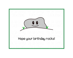 Hope Your Birthday Rocks Mini Greeting Card