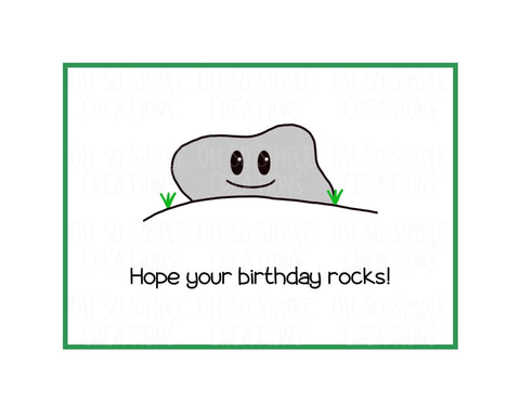 Hope Your Birthday Rocks Mini Greeting Card
