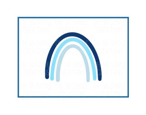 Blue Rainbow Mini Greeting Card