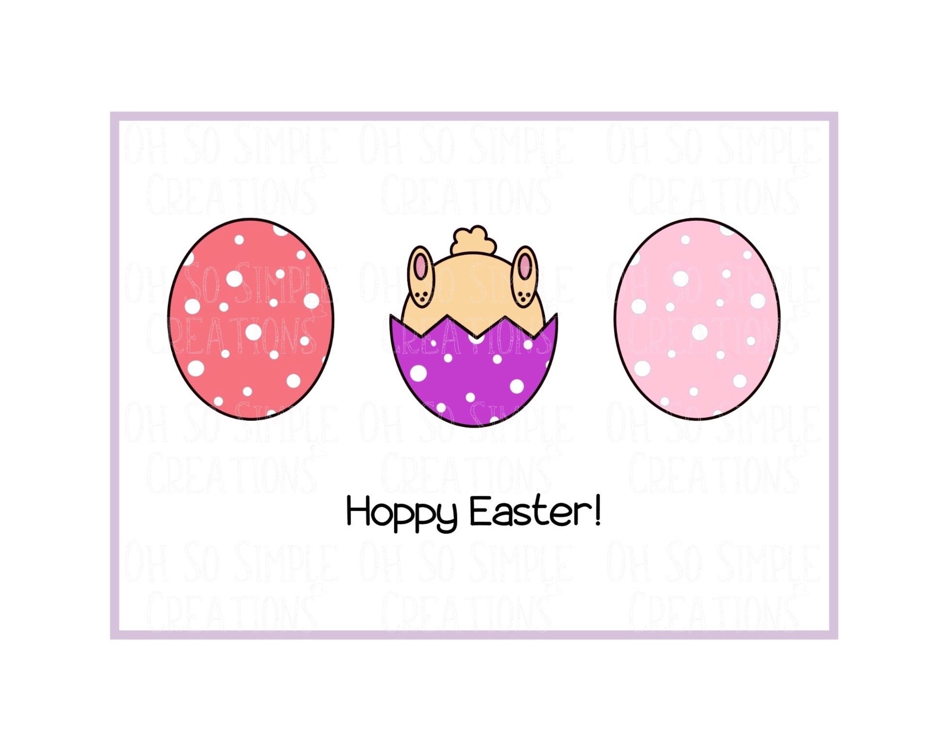 Hoppy Easter (Pink) Mini Greeting Card