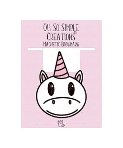 Pink Unicorn Magnetic Bookmark