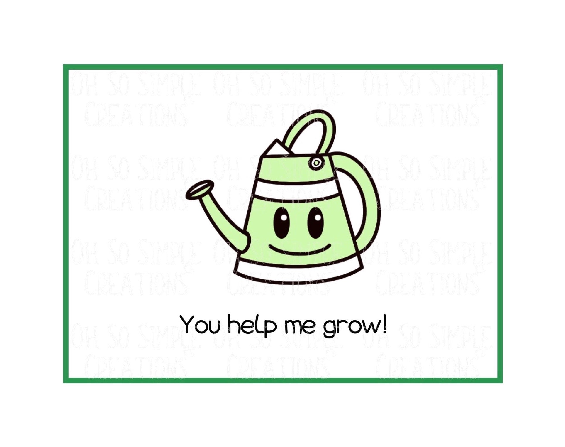 You Help Me Grow Mini Greeting Card