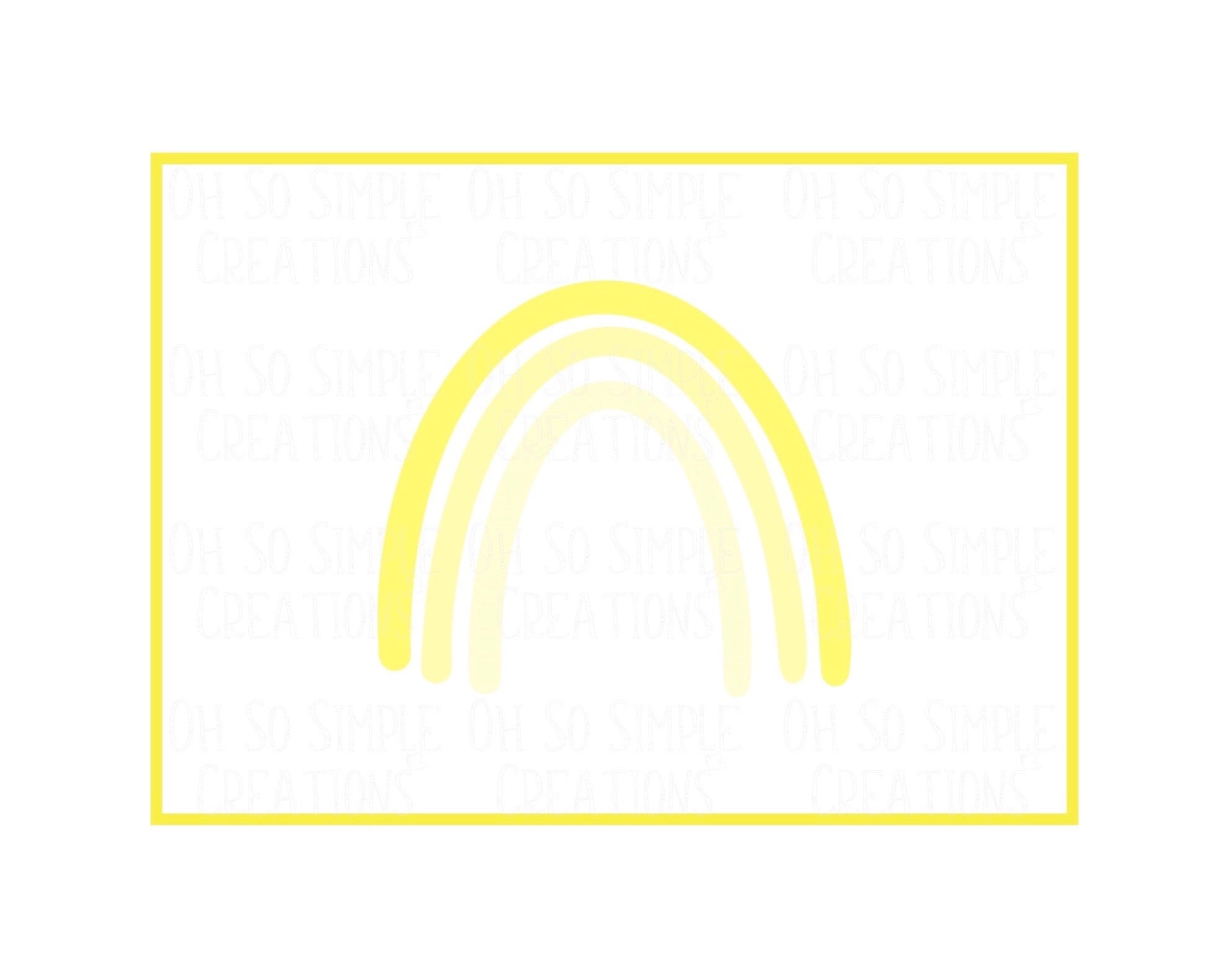 Yellow Rainbow Mini Greeting Card