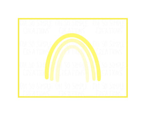 Yellow Rainbow Mini Greeting Card
