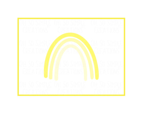 Yellow Rainbow Mini Greeting Card