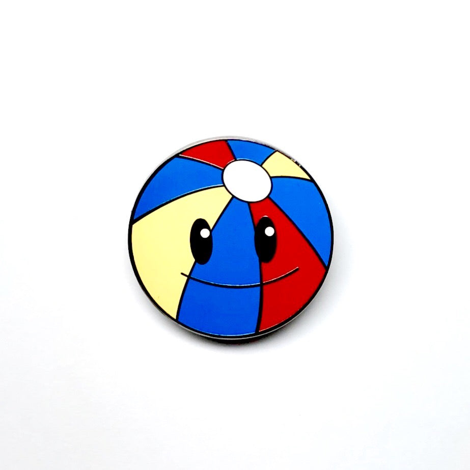 Blue Beach Ball Enamel Pin