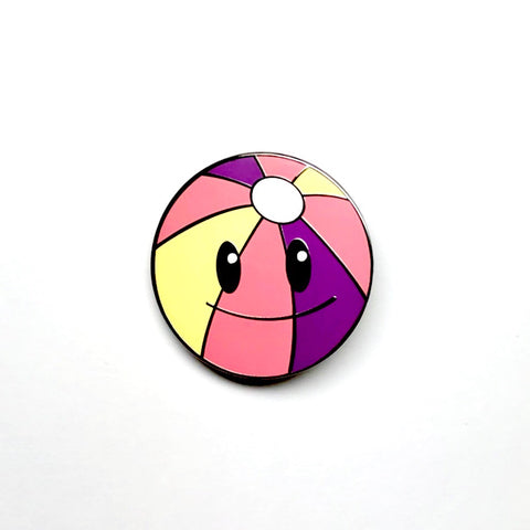 Pink Beach Ball Enamel Pin