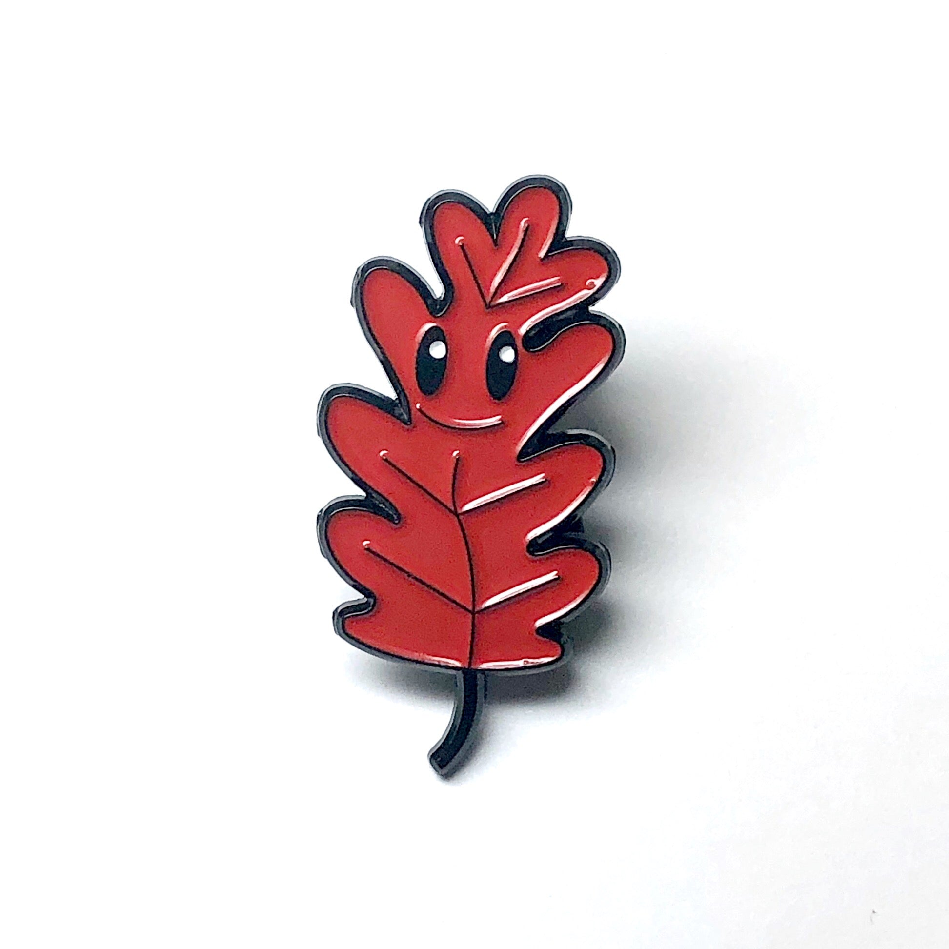 Red Oak Leaf Enamel Pin
