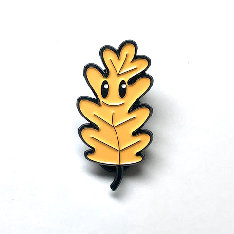 Yellow Oak Leaf Enamel Pin