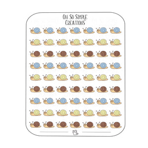 Mini Neutral Coloured Snail Sticker Sheet