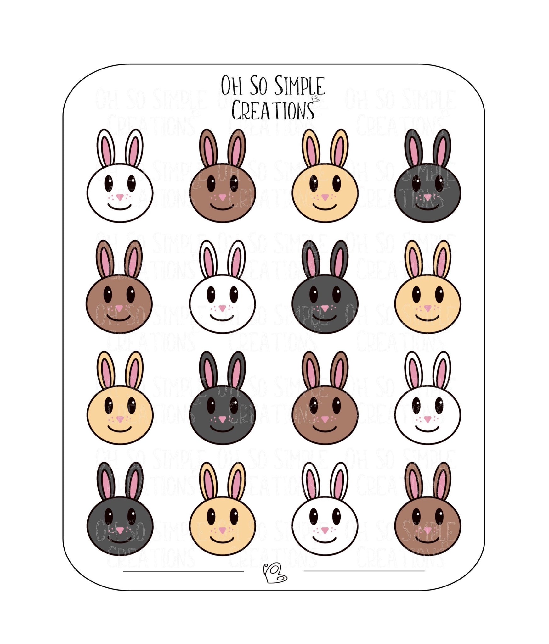 Bunny Sticker Sheet