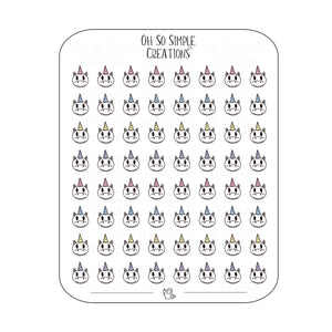 Mini Unicorn Sticker Sheet