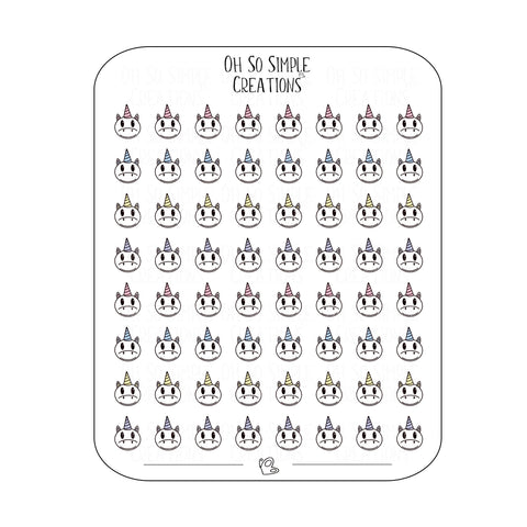 Mini Unicorn Sticker Sheet