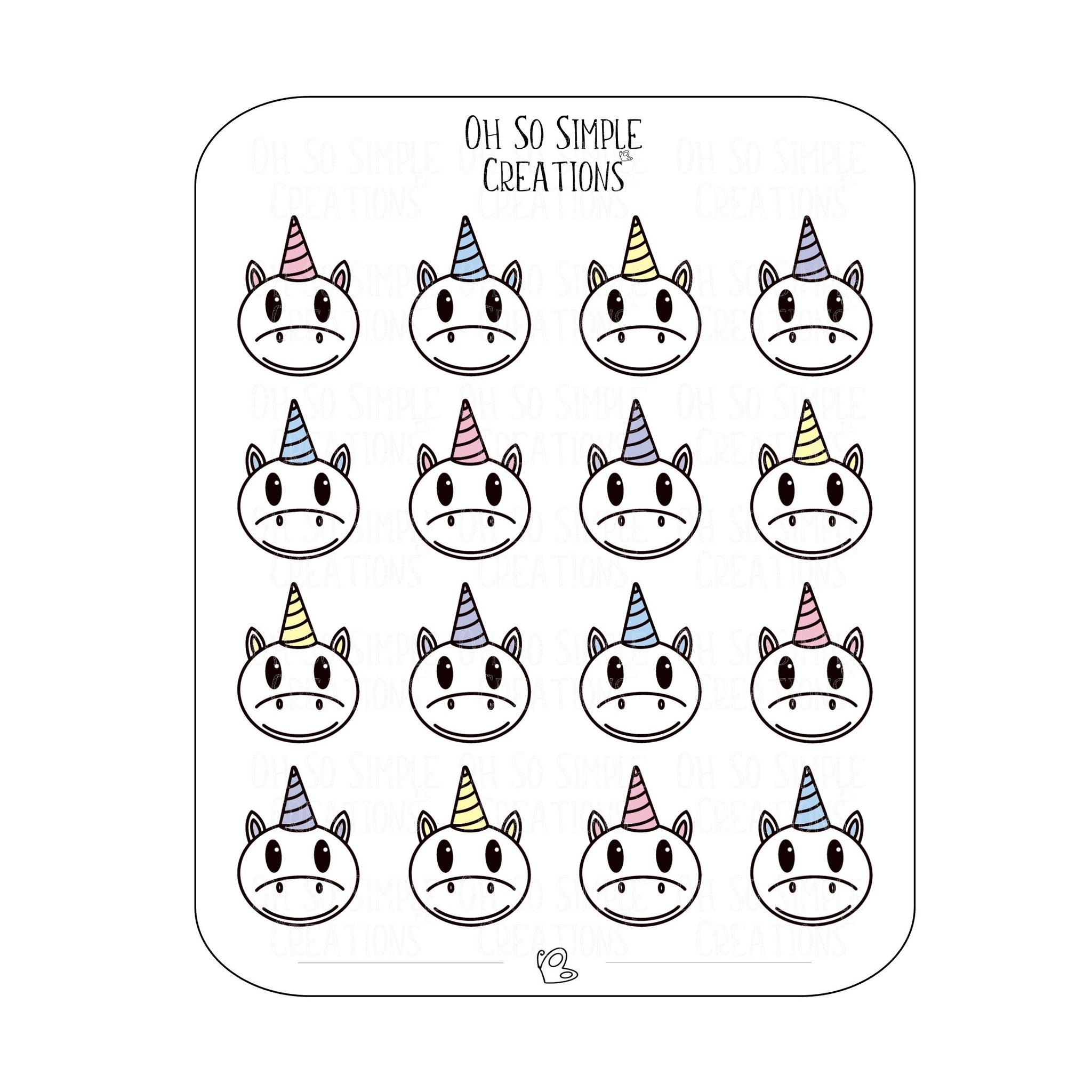 Unicorn Sticker Sheet