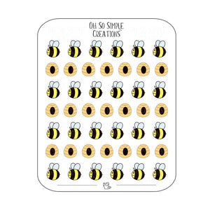 Mini Bumblebee Sticker Sheet
