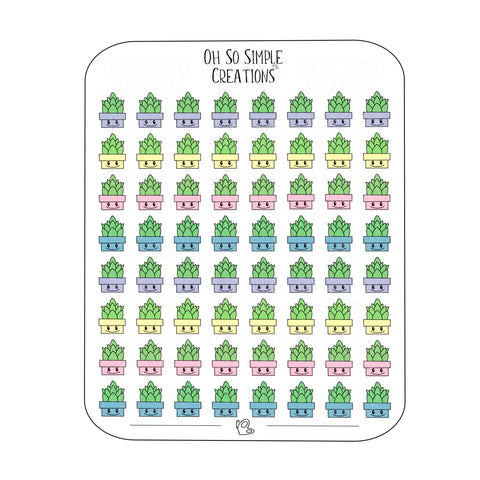 Mini Succulent Sticker Sheet