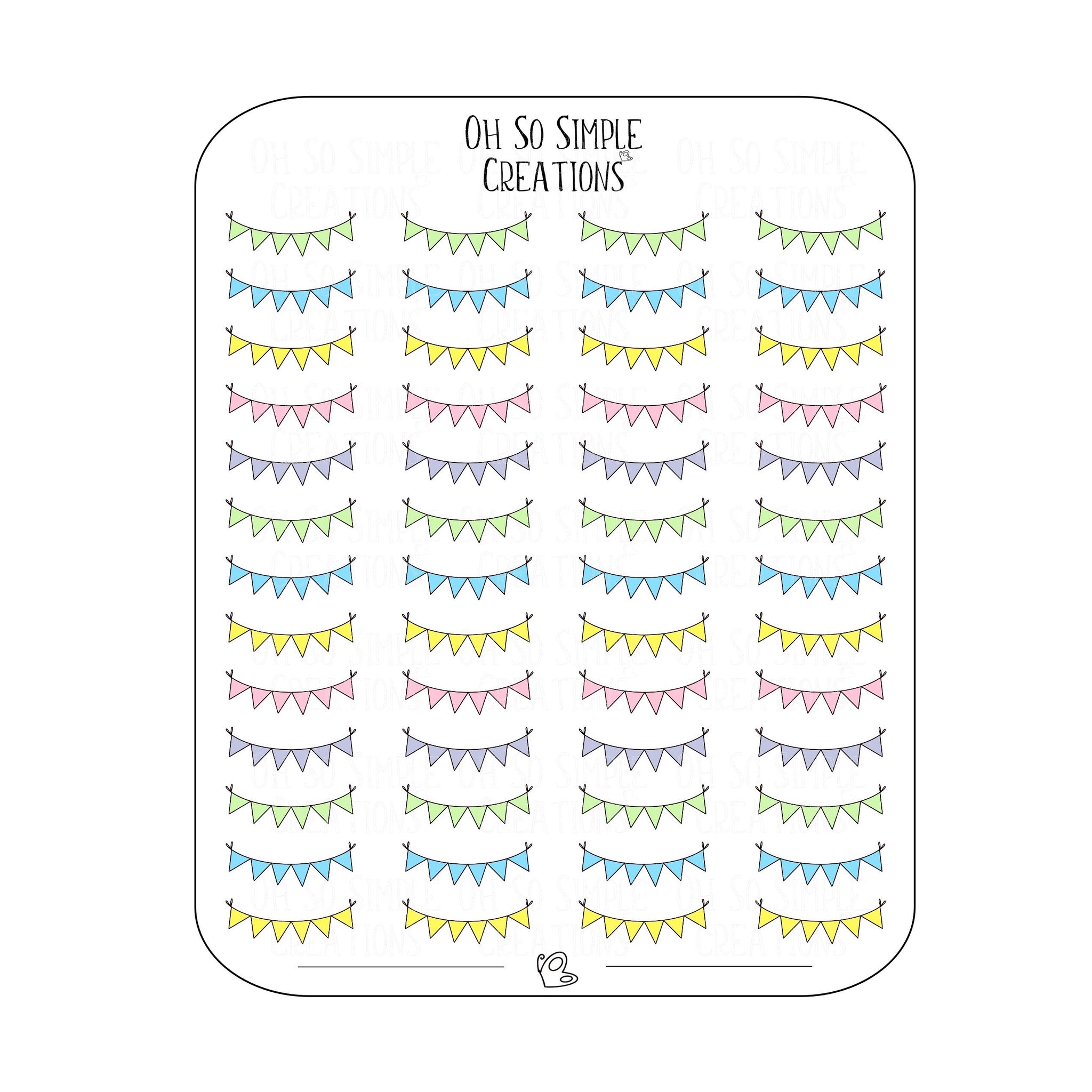 Mini Birthday Banner Sticker Sheet