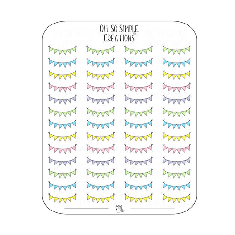 Mini Birthday Banner Sticker Sheet