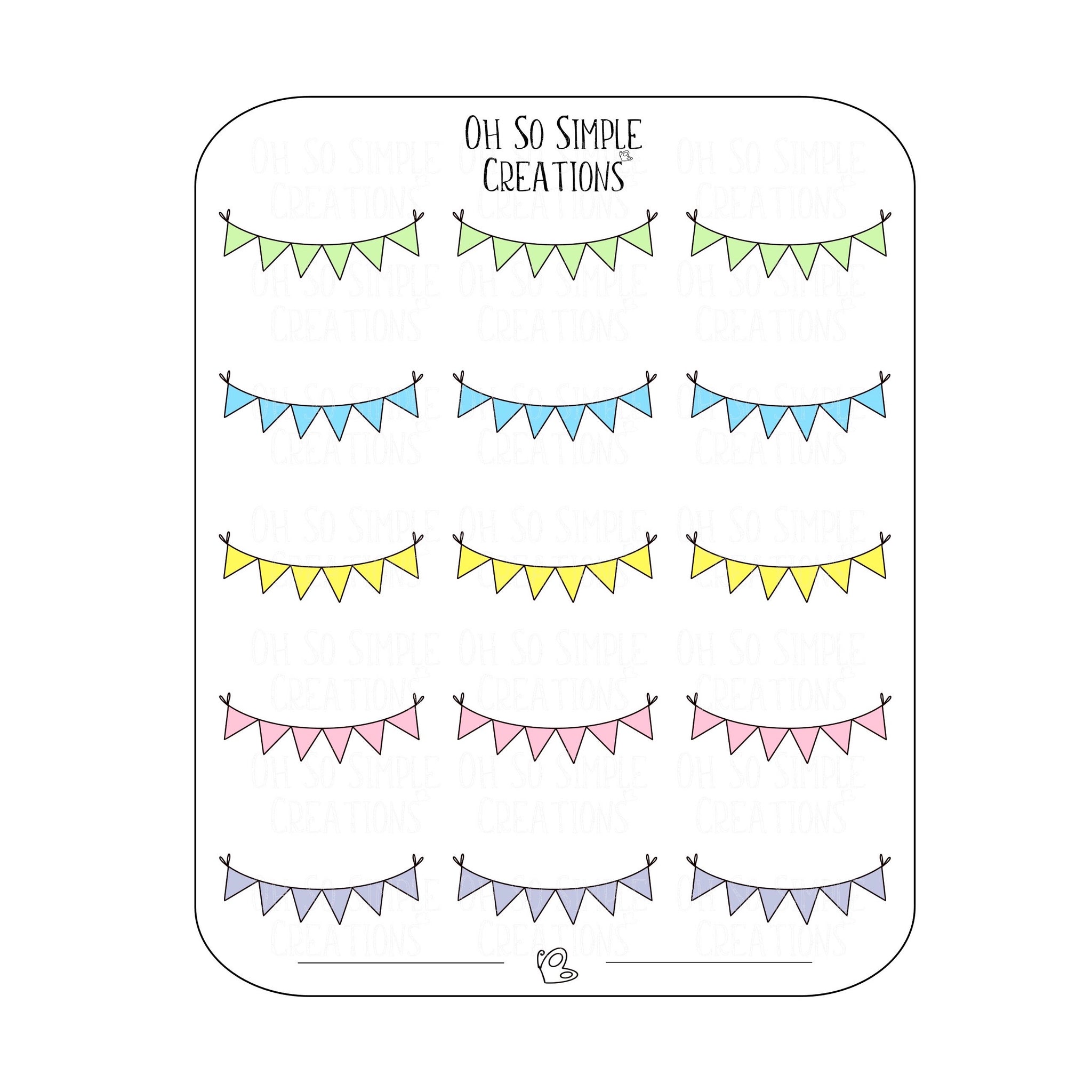 Birthday Banner Sticker Sheet