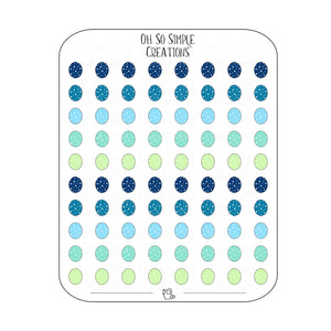 Mini Cool Coloured Easter Egg Sticker Sheet
