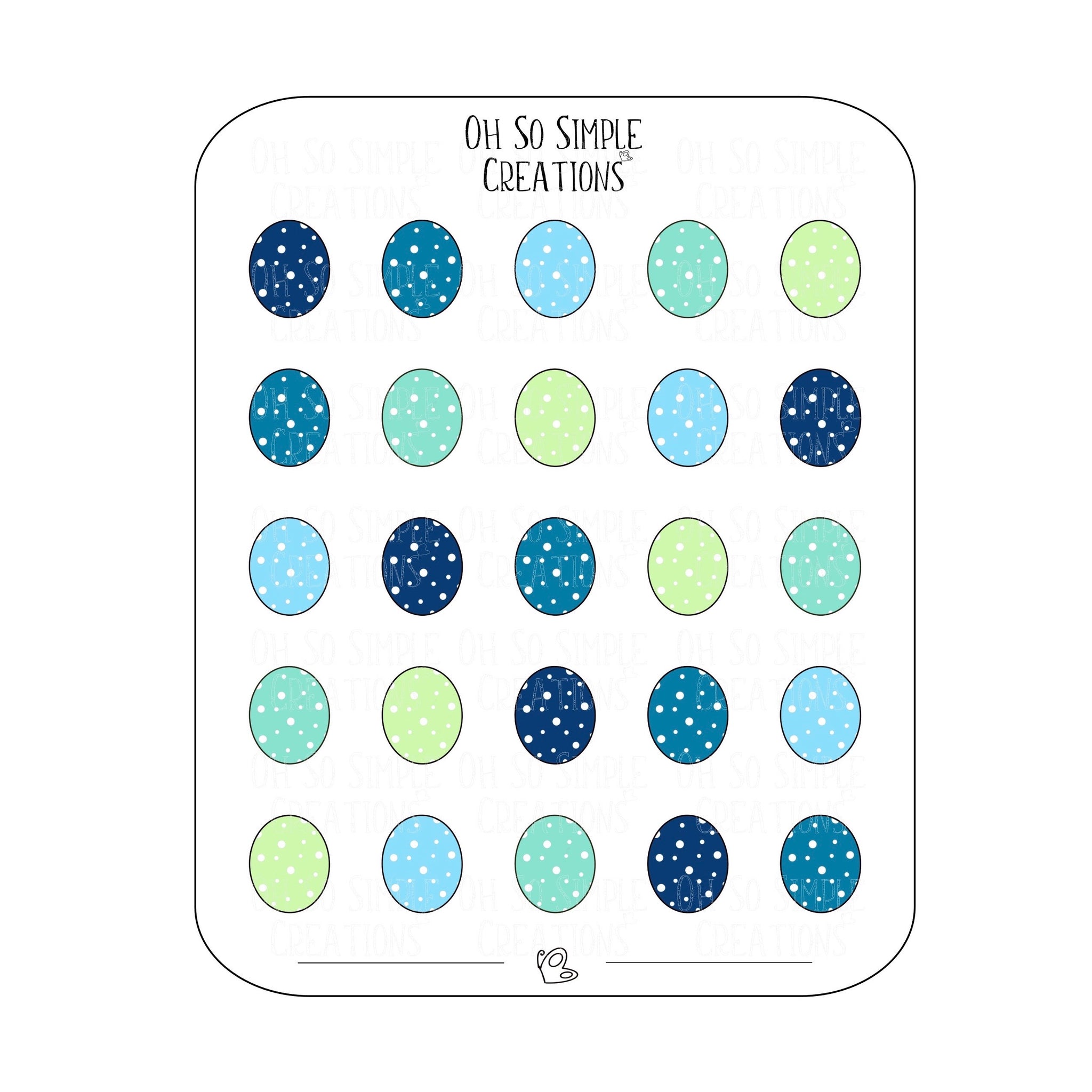 Cool Coloured Easter Egg Sticker Sheet