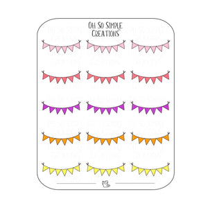 Warm Coloured Spring Banner Sticker Sheet