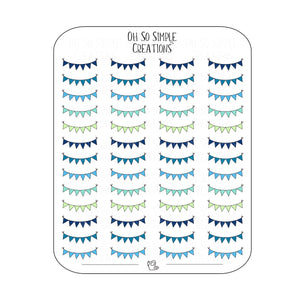 Mini Cool Coloured Spring Banner Sticker Sheet