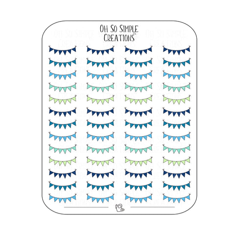 Mini Cool Coloured Spring Banner Sticker Sheet