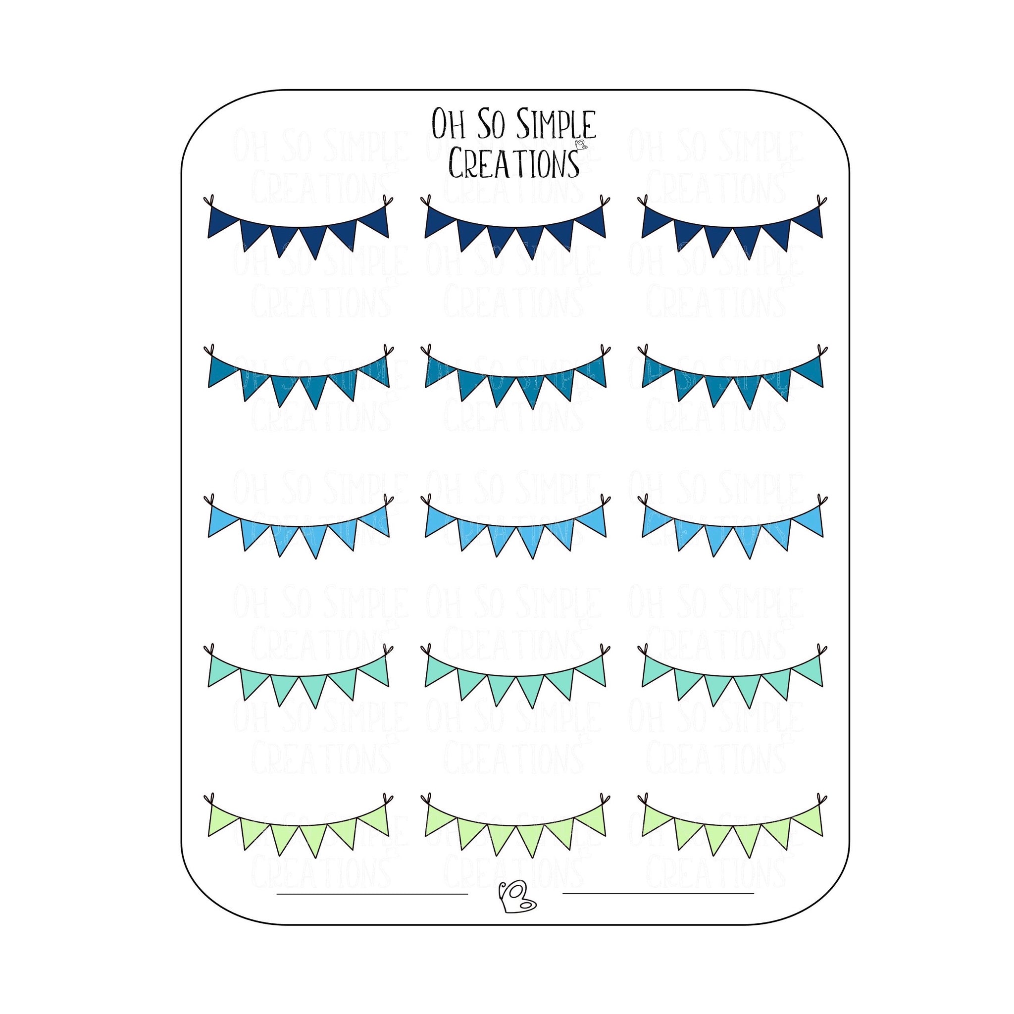 Cool Coloured Spring Banner Sticker Sheet