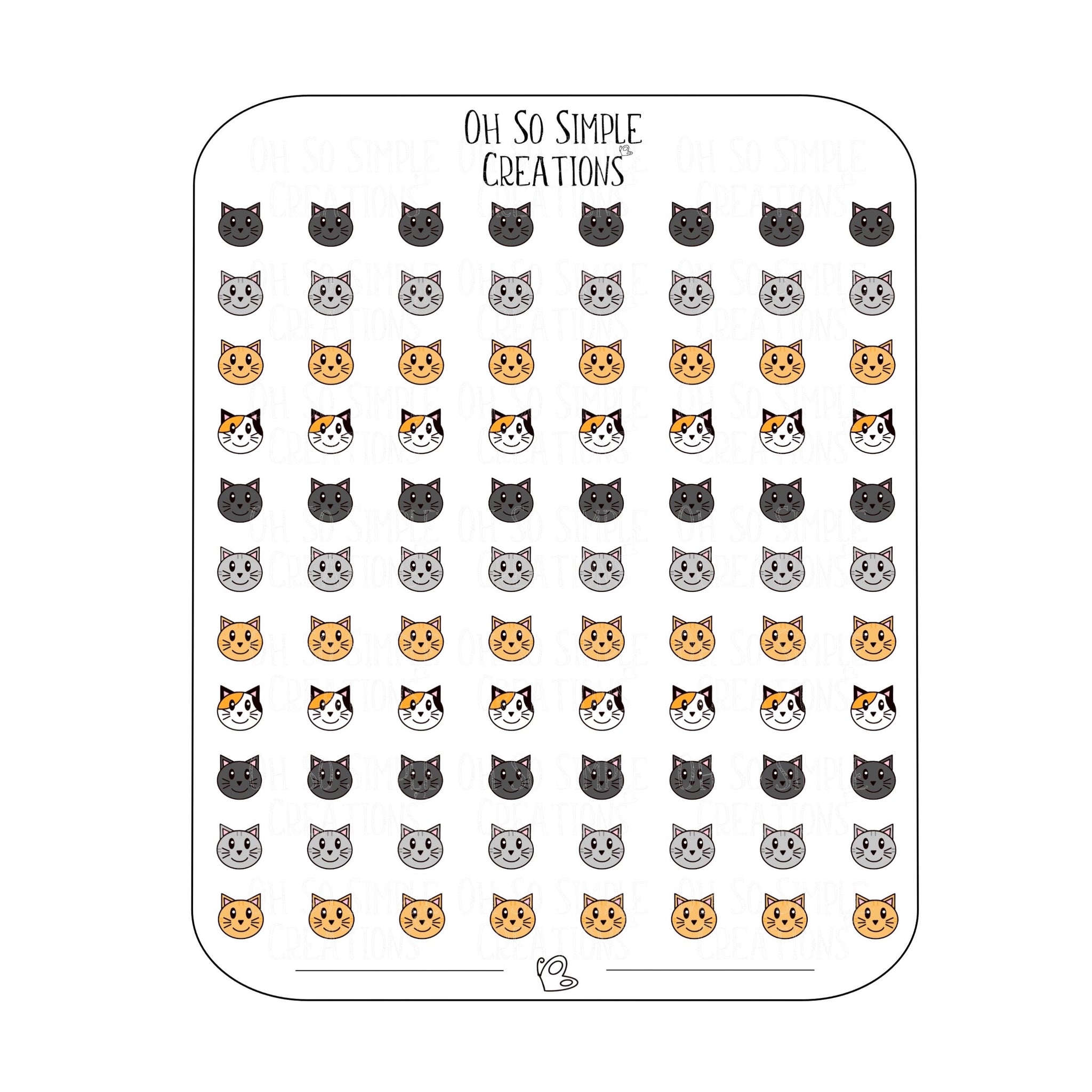 Mini Cat Sticker Sheet