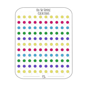 Mini Bold Coloured Yarn Sticker Sheet