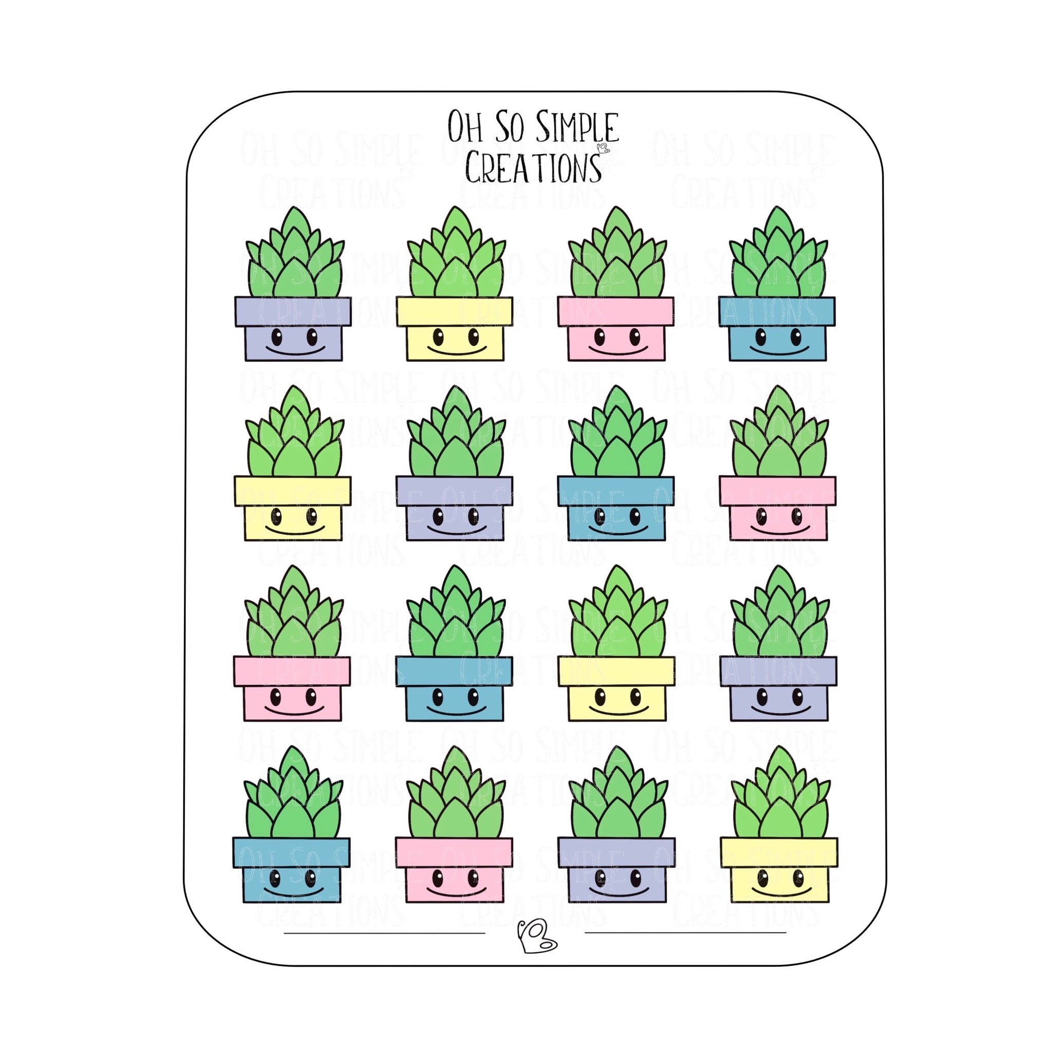 Succulent Sticker Sheet