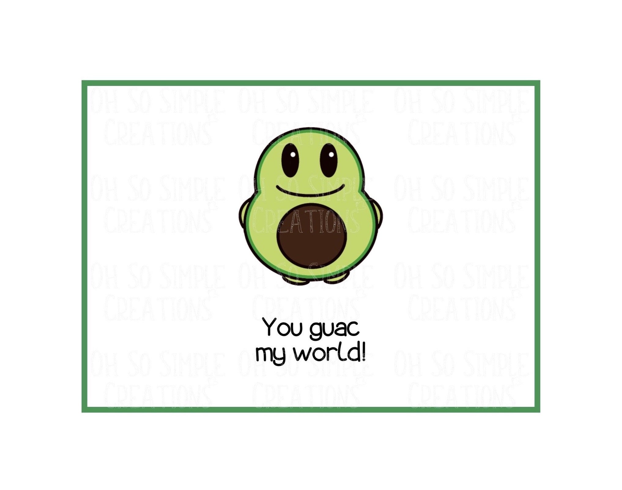 You Guac My World (Boy) Mini Greeting Card