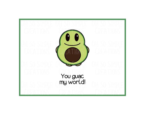 You Guac My World (Boy) Mini Greeting Card
