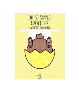Brown and Yellow Bunny Bum Magnetic Bookmark