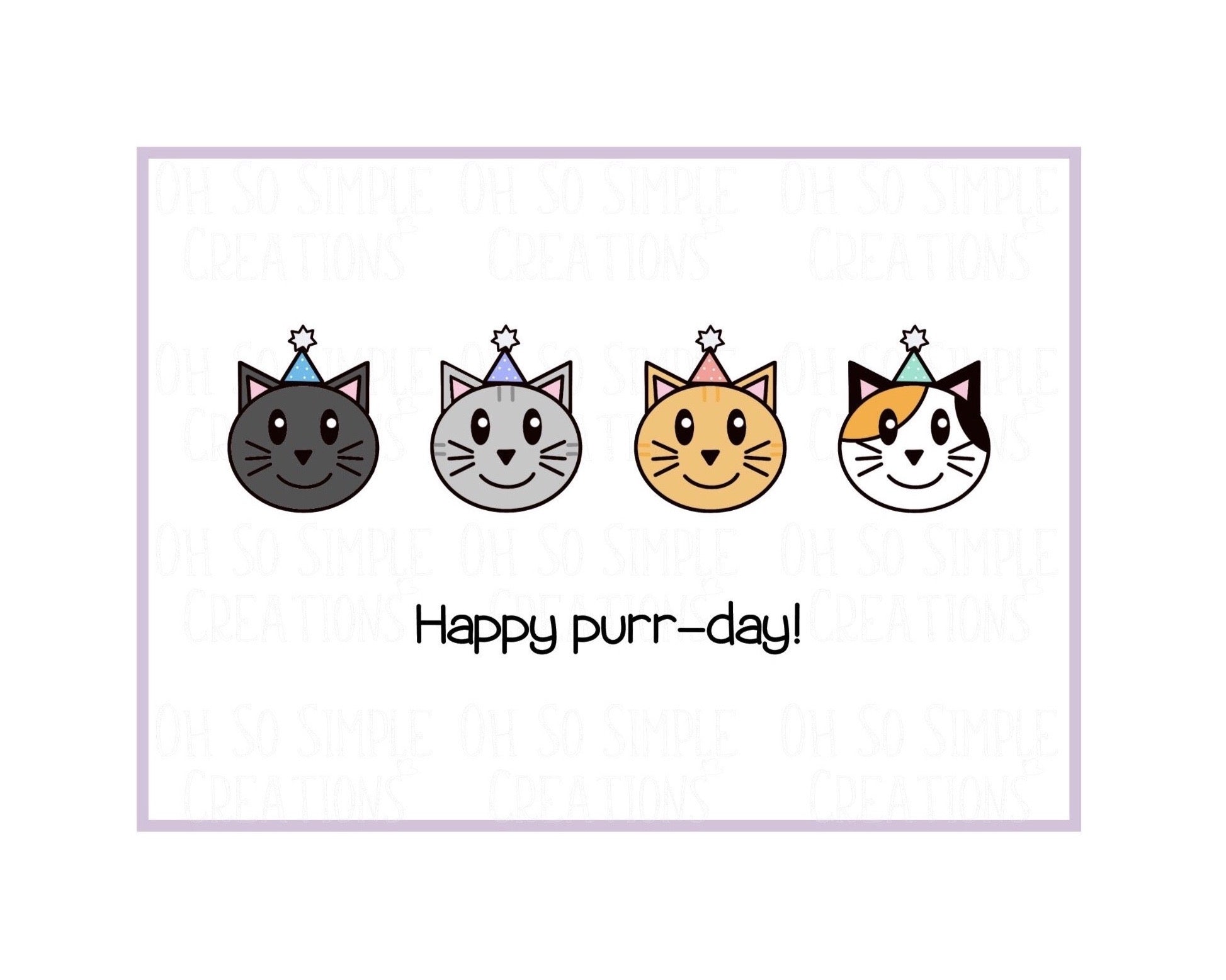Happy Purr-Day Mini Greeting Card