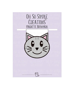 Grey Cat Magnetic Bookmark