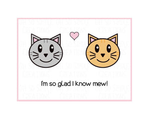 So Glad I Know Mew Mini Greeting Card