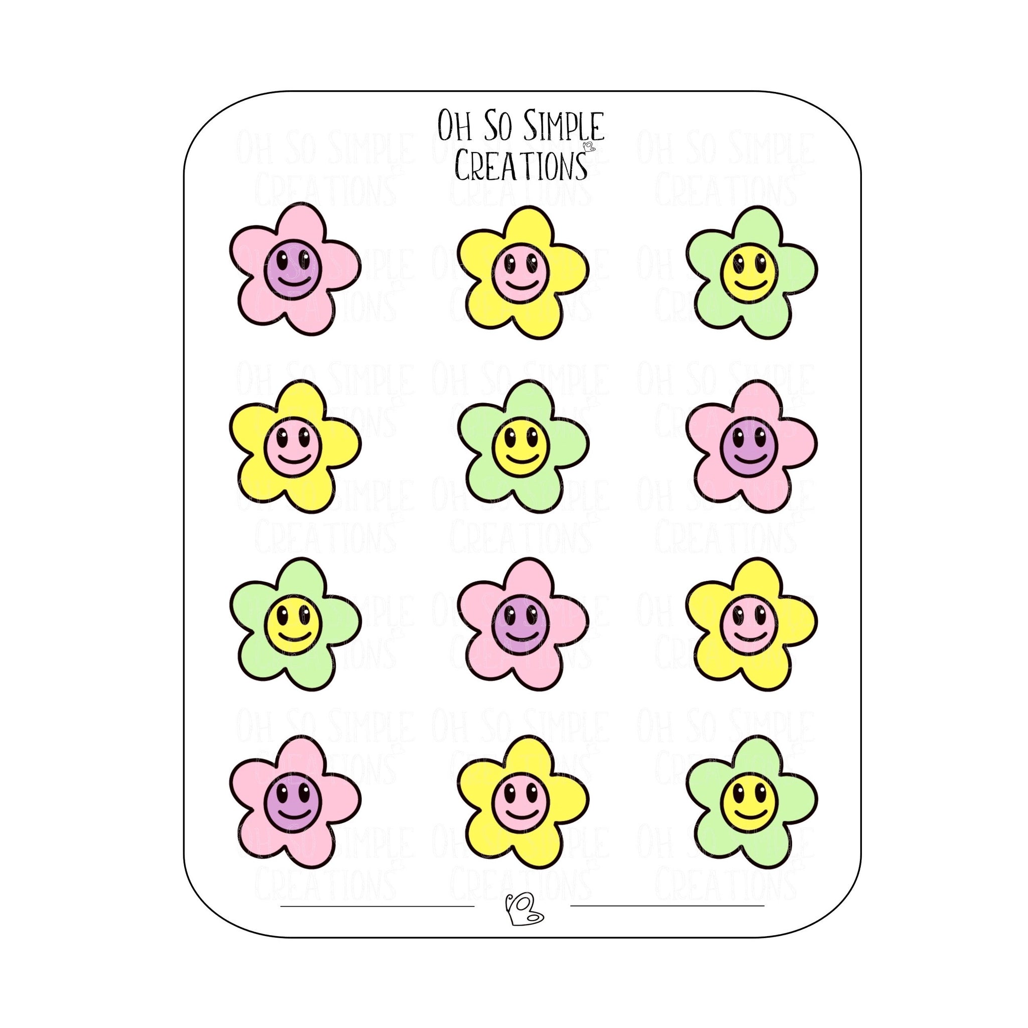 Spring Flower Sticker Sheet